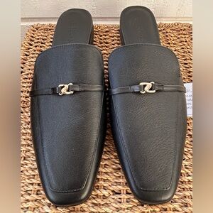 Aerosoles Women’s Patchin Loafer Inspired Mule Chain Link Black Size 10.5M